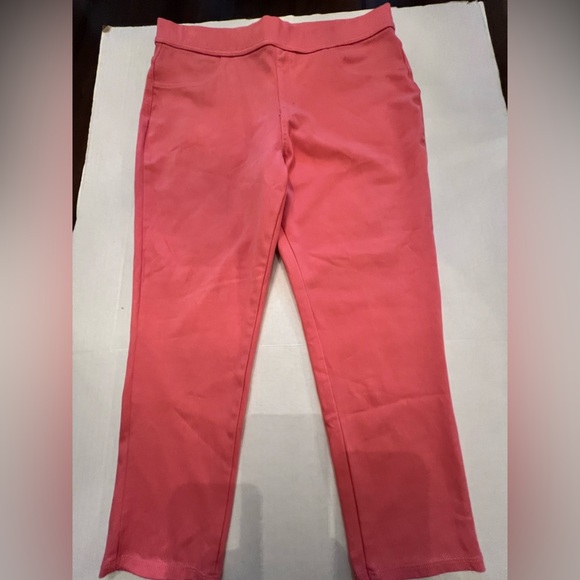 TIME AND TRU PULL ON SALMON COLORED SIZE XL (16-18) PANTS SOFT JEAN-LIKE FABRIC - Picture 7 of 14